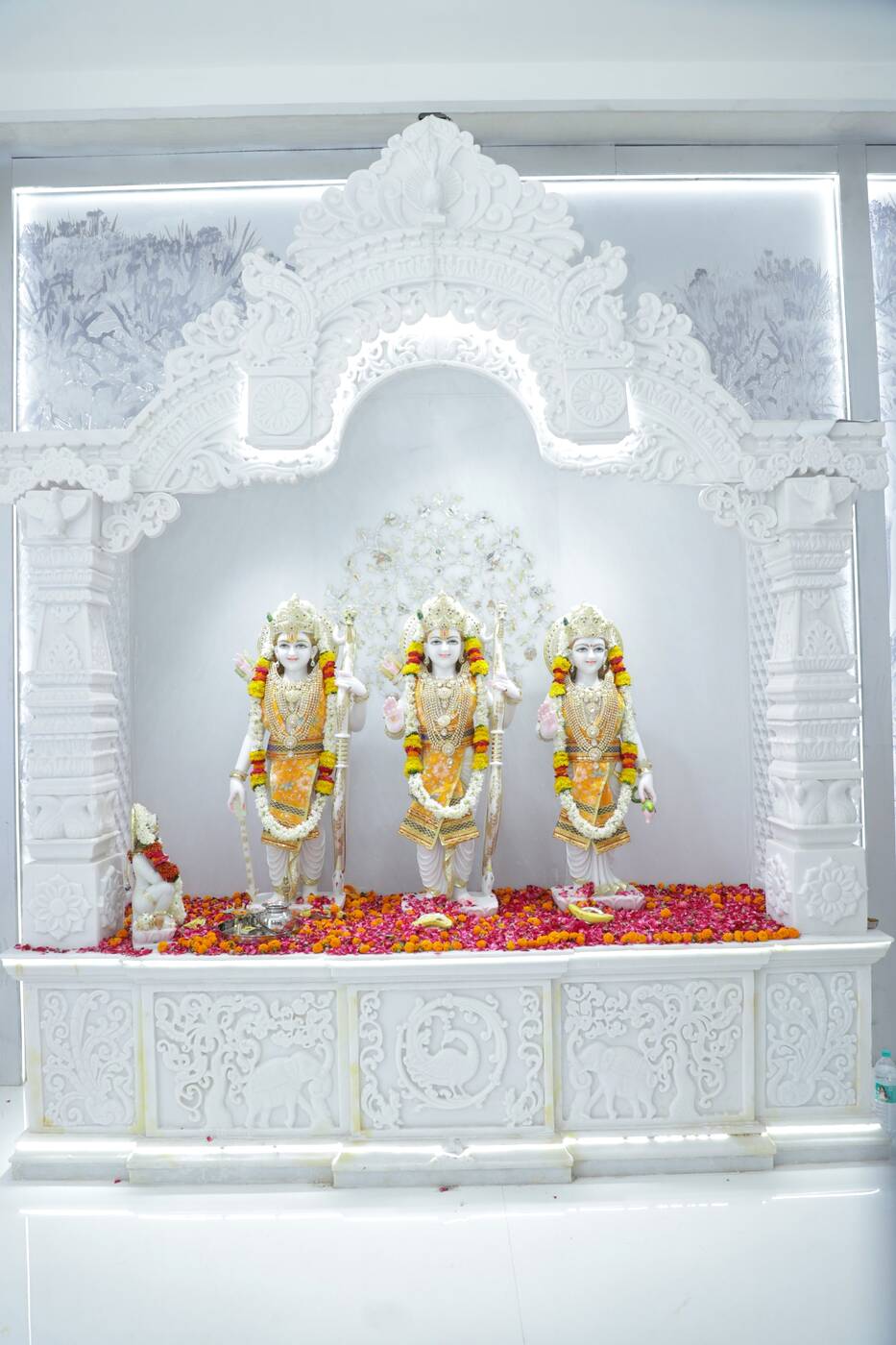 A carved detail at Ram Kripa temple